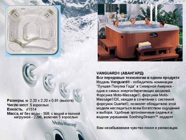 Гидромассажные мини-бассейны СПА HotSpring® - VANGUARD